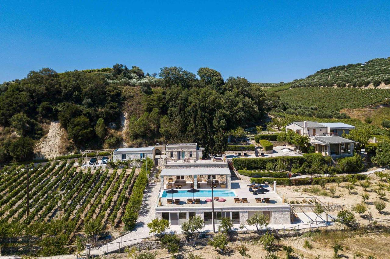 Villa Mantilari Wine Estate 7 Apartments 2 Private Pools 1 Heated Tennis Court Fitness Center Archanes Exterior photo